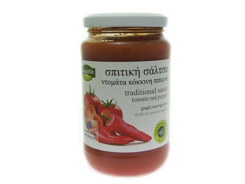 Αλμωπία Παραδοσιακά προϊόντα Αριδαία σπιτική σάλτσα ντομάτα κόκκινη πιπεριά