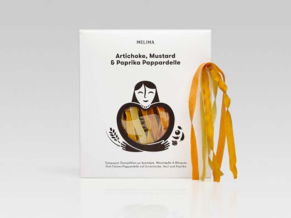 MELIMA εργαστήριο ελληνικών προϊόντων Άγιος Στέφανος Τρίχρωμες Παπαρδέλες με Αγκινάρα, Μουστάρδα & Πάπρικα