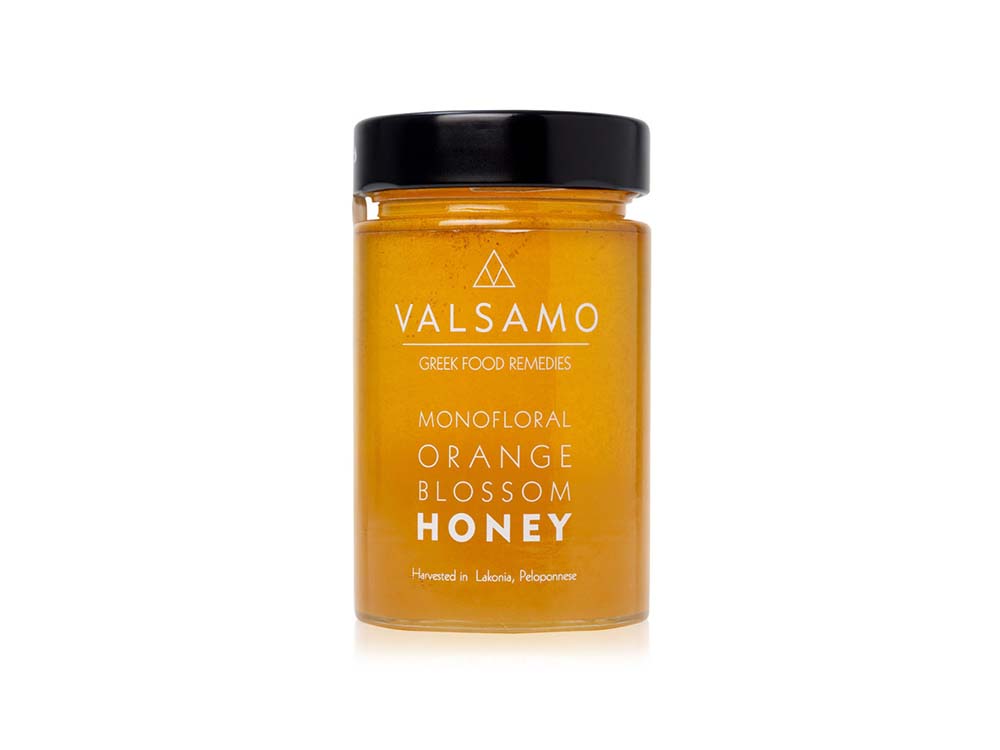 Valsamo Greek Food Remedies Monofloral Orange Blossom Honey Μέλι Πορτοκαλιάς